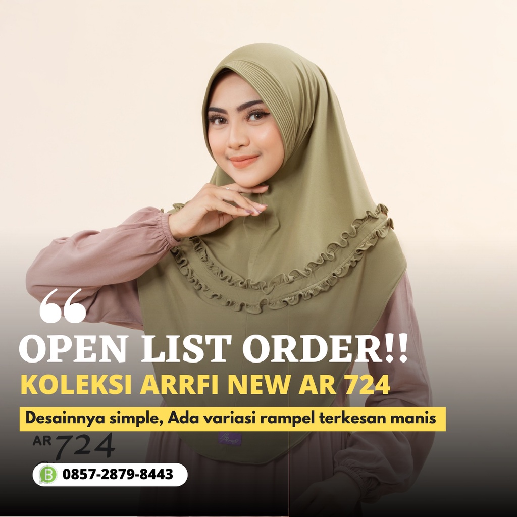 Hijab arrafi terbaru 2023 ori | jilbab arrafi terbaru 2023 ori | hijab arrafi terbaru AR 724 | bergo