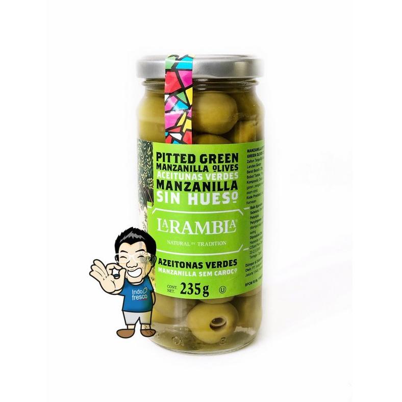 

☛ Tinggal klik La Rambla Buah Zaitun Olive Hijau- Manzanilla Pitted Green Olives 235g ,.,.,.,,