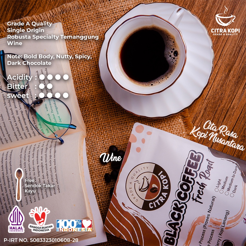 

Specialty Kopi WINE Robusta Temanggung 200Gr| Kopi AMER