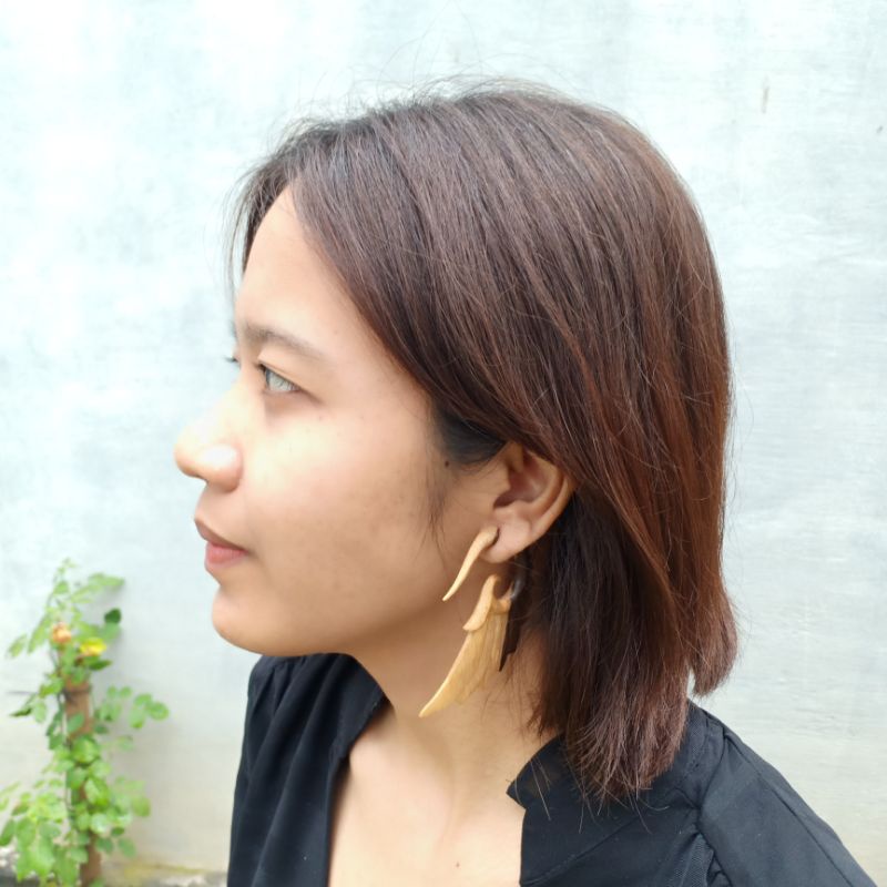 Anting Kayu Etnik Pria &amp; Wanita / Anting Etnik / Anting Khas Bali / Craft Dewata