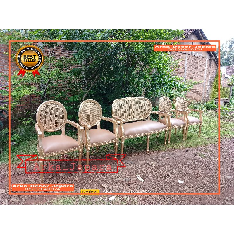 Kursi pelaminan rotan / Kursi pengantin rotan