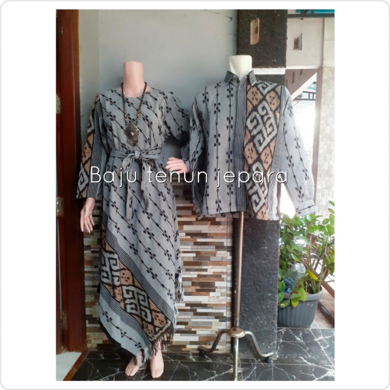 couple tenun etnik fashion baju tenun jepara baju pesta cp17