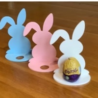 akrilik kelinci dekorasi hiasan tempat telur wadah easter paskah