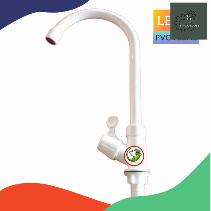 Kran cuci piring tanam Lesso plastik PVC tebal