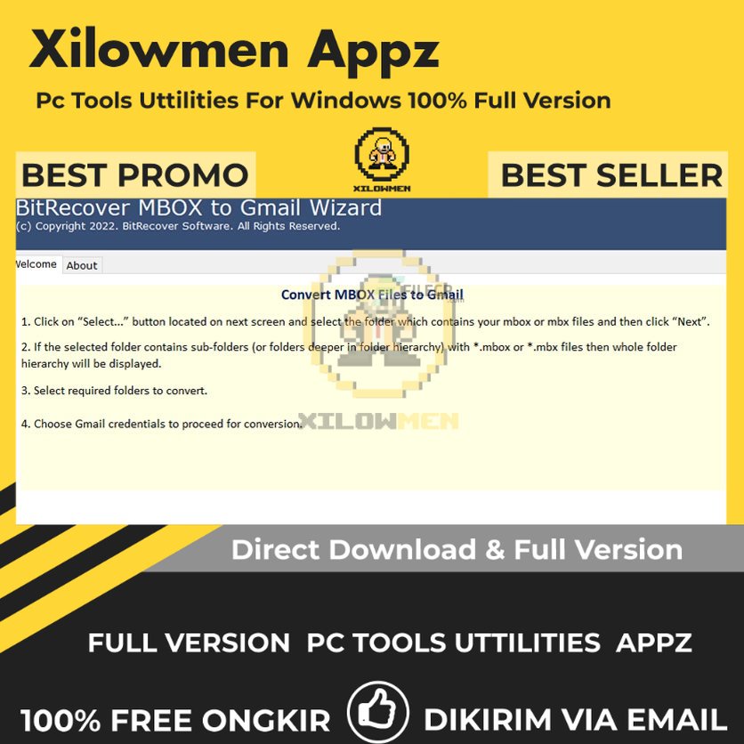 [Full Version] BitRecover MBOX to Gmail Wizard Pro PC Tools Software Utilities Lifetime Win OS