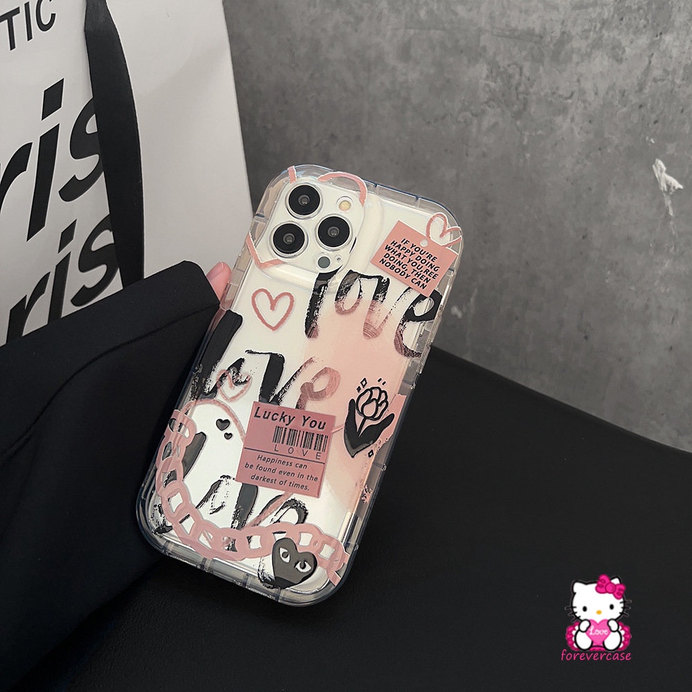 Redmi Note11 10 8 11s 10s 9 Note10 Redmi 10 9T 9A A1 10C 9 12C 10A 9C NFC Note10s Note9 Note11 POCO F4 Airbag Kartun Graffiti Love Heart Comme des Garcons Label Bunga TPU Sof