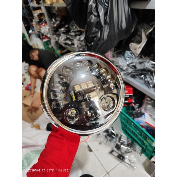 REFLEKTOR Lampu Depan Daymaker 19led 7inch RX King Ninja Tiger Scorpio W175 Cb400