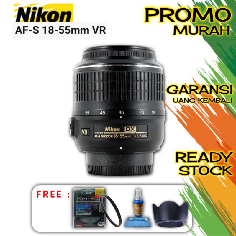 (NEW) LENSA NIKON AF-S NIKKOR 18-55MM VR - PRODUK ORIGINAL 100%