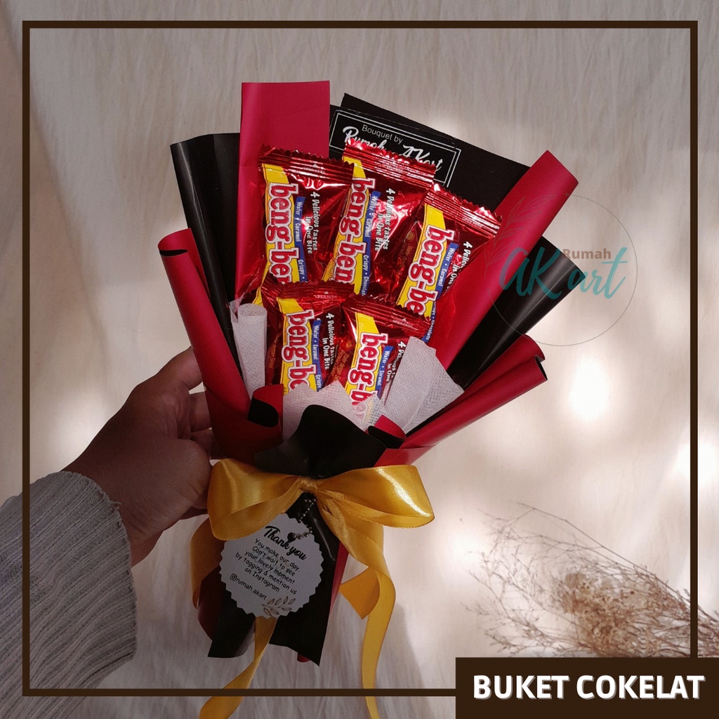 

Buket Snack Coklat Bengbeng Mini Share it, Isi 5 FREE Kartu Ucapan