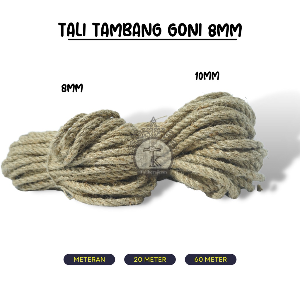 Tali goni tambang goni 8mm per meter
