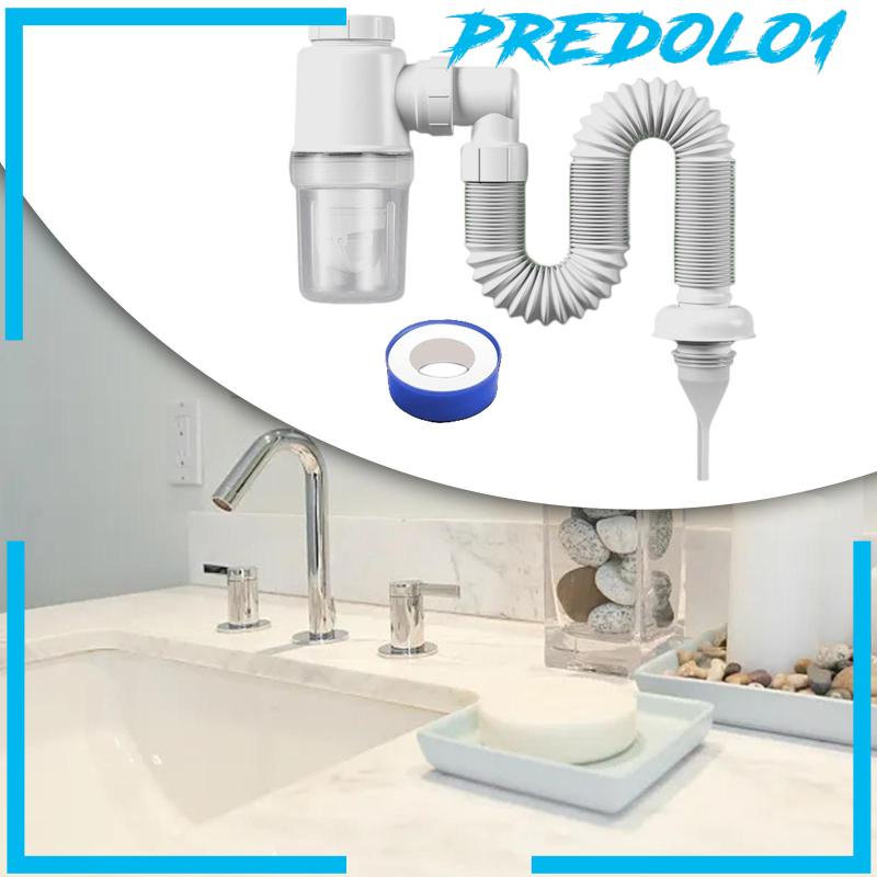 [Predolo1] Set Pipa Pembuangan Wastafel Profesional Tabung Drainase Accs Dapat Diperluas Untuk Rumah