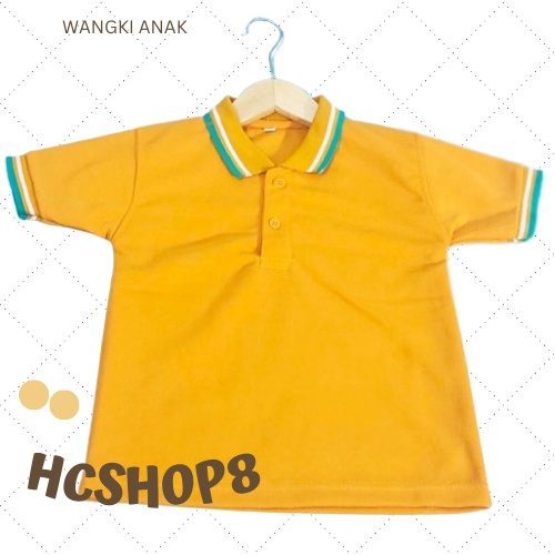 Kaos Anak Polo Laki Laki Perempuan Kerah Polos Unisex Umur 2-10 Tahun