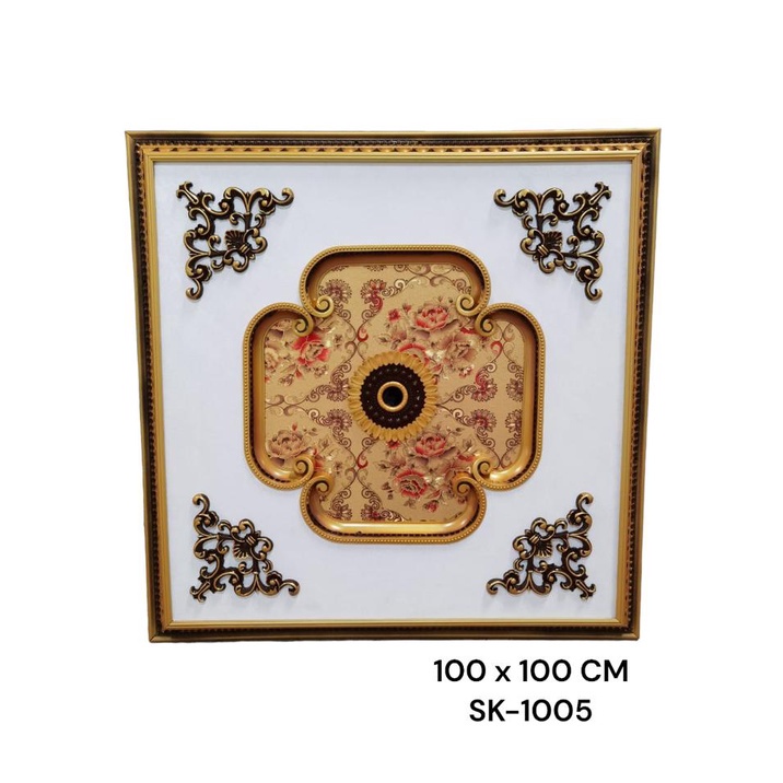 VICON Ornamen lampu besar 100x100cm / ornamen jumbo / ornamen plafon pvc / ornamen plavon pvc / lamp