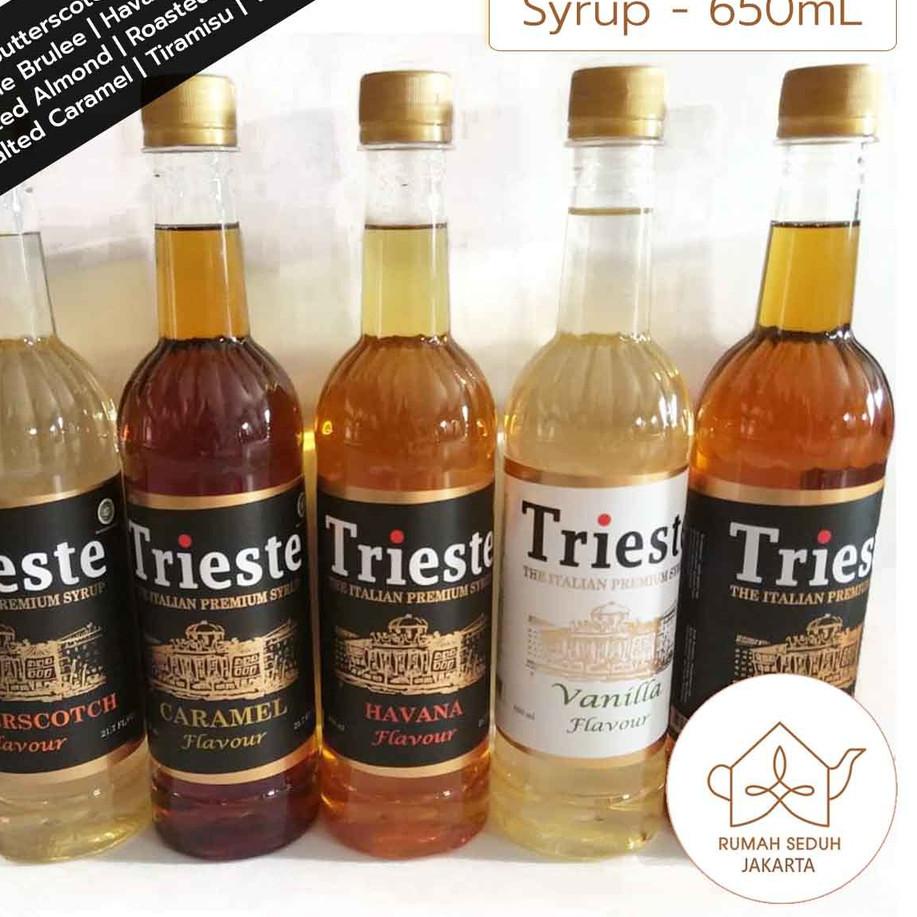 

✸ Trieste Italian Syrup 650 mL - Coffee Syrup : Caramel, Vanila, Rum, Hazelnut, Irish Cream, Almond ❃