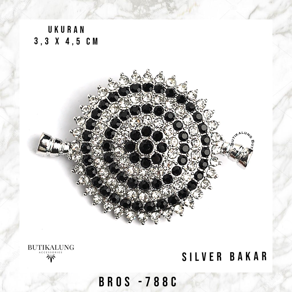 Bros Dubai Turki Hijab Bross Peniti Brooch Jilbab Aksesoris Fashion Wanita Perhiasan Muslim BUTIKALUNG 788