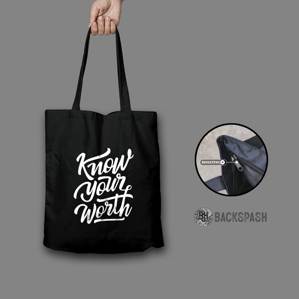 Totebag wanita dan pria kata - kata bisa pakai foto sendiri tas selempang wanita THD