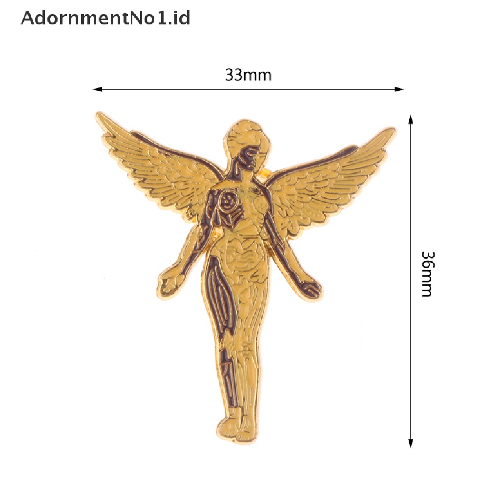 [AdornmentNo1] Enamel Pin Golden Angel Lencana Dekorasi Hiasan Desktop Lucu Musik Rock Perhiasan Teman Cowok Pacar Dewasa Anak Hadiah Patung Kebebasan Bros [ID]