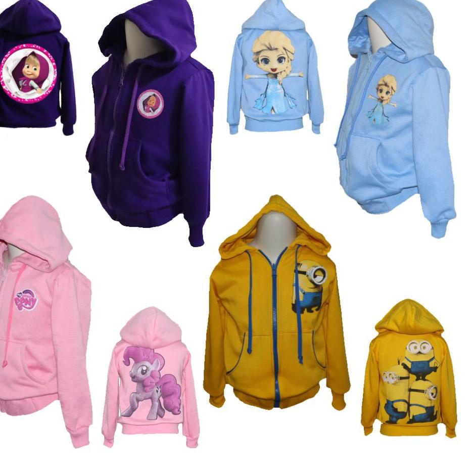 ☚ JAKET ANAK PEREMPUAN / JAKET FROZEN / JAKET KUDA PONI /JAKET MARSHA / JAKET MINION ♥