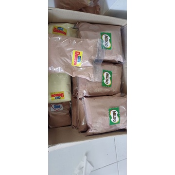 susu bubuk cokelat dan fullcream olahan rasa Dancow 500 gram