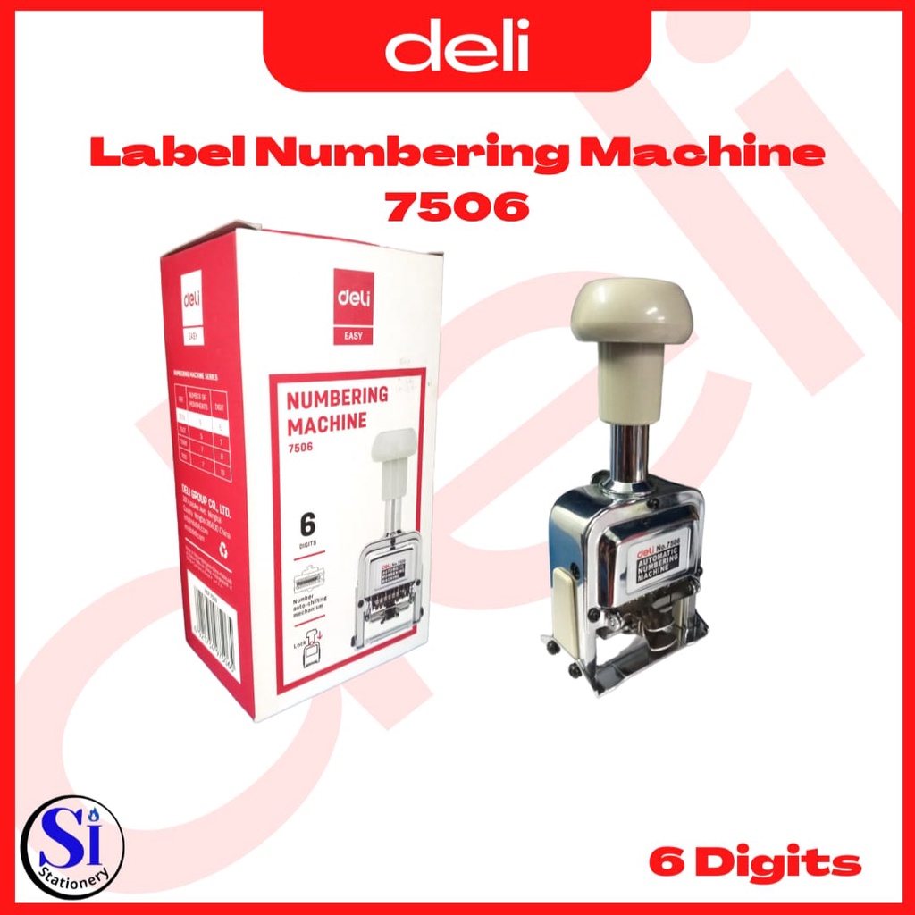 

Stampel Nomor Otomatis Merk Deli/Label Numbering Machine 7506
