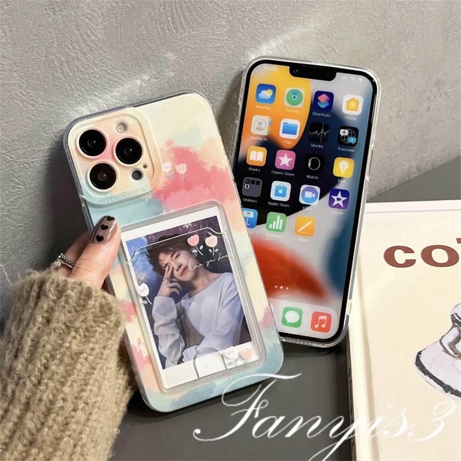 Redmi A1 Plus 10C 10A 10 9A 9C 9 9T Note 11s 10s 9s 11 10 9 8 Pro Poco X3 NFC X3Pro Mi 11 12 Lite 11T Pro Rose Sunflower Card Holder Phone Case Clear TPU Soft Cover Pelindung