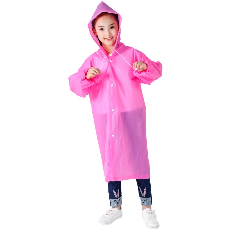 Jas Hujan Model Ponco Anak Tebal Colorful Emergency Raincoat Jas Ujan Bahan EVA Pelindung Badan Dari Air Hujan