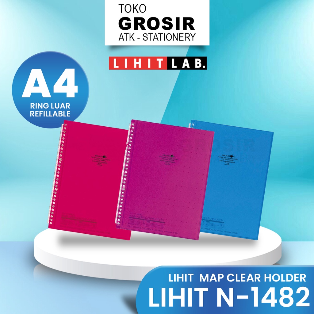 

LIHIT LAB Map Clear Holder A4 Refillable (Ring Luar) N-1482