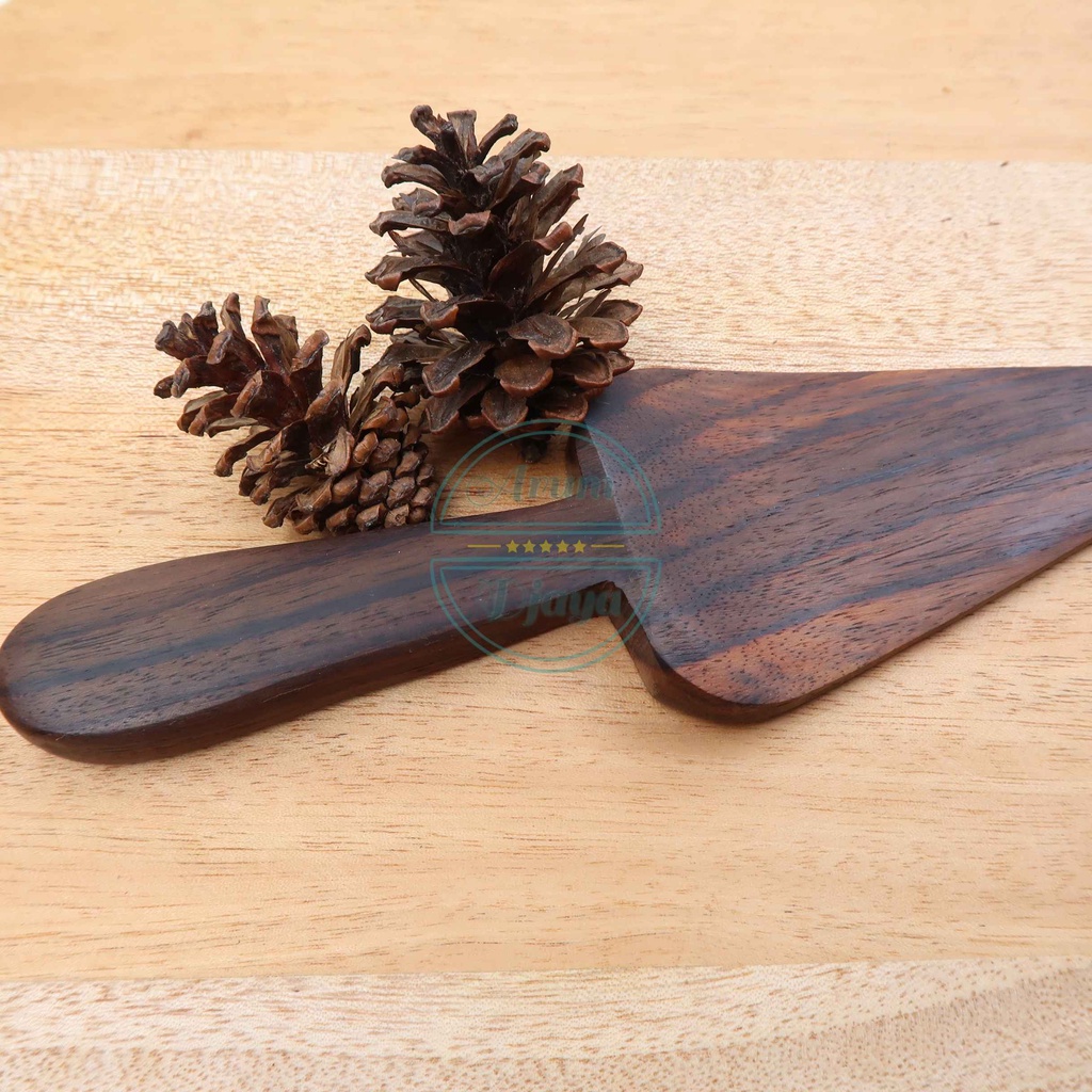 Wooden Pizza Shovel Pie Cake Server Spatula Kayu Segitiga Sendok Segitiga Spatula Kue