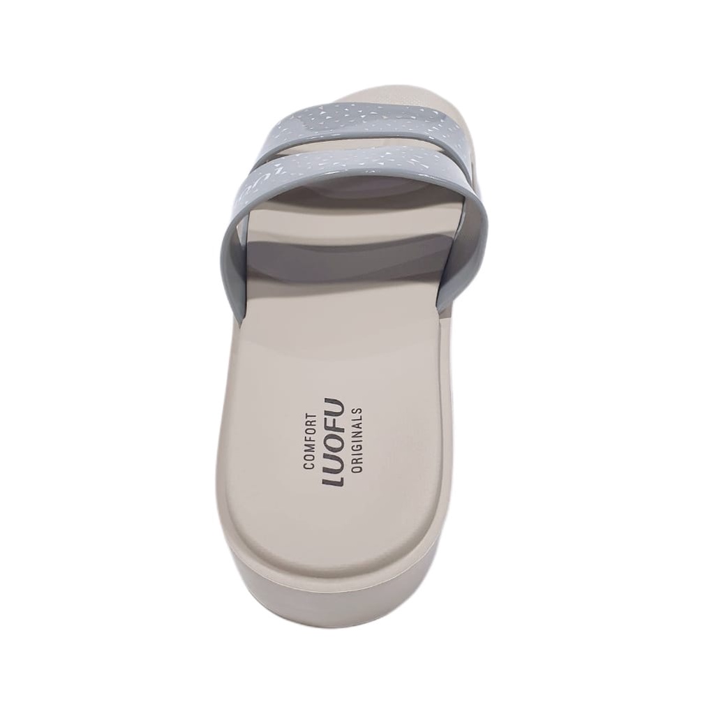 LUOFU ORIGINAL jelly sandal karet empuk murah wanita selop ban 2 import sendal cewek E7199A1SM-A125