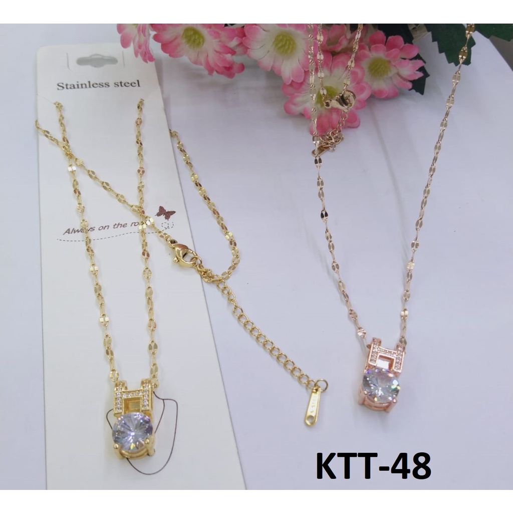 KALUNG TITANIUM EMAS GOLD HURUF H DIAM TERMURAH / DUNIA GELANG TERBARU