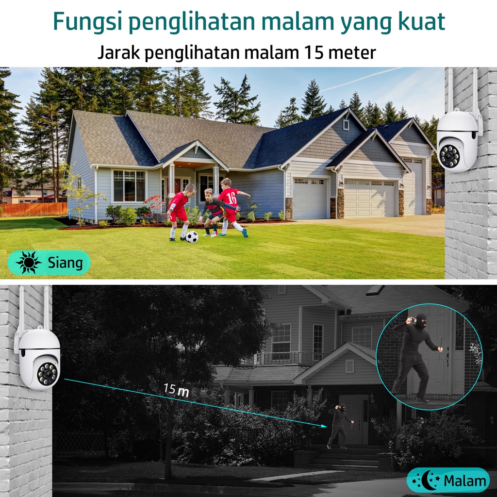 CCTV Wifi Mini Tersembunyi Tanpa Kabe Kemera CCTV Outdoor Full HD 1080P Pengintai IP Camera Waterproof IP67