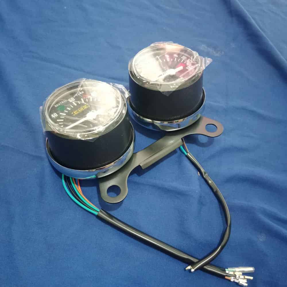 Speedometer CB 125 Bulat 1 Set Hitam Spido Sepido Meter Teropong CB125 Honda XL Trail Hitam 1 Set Baru
