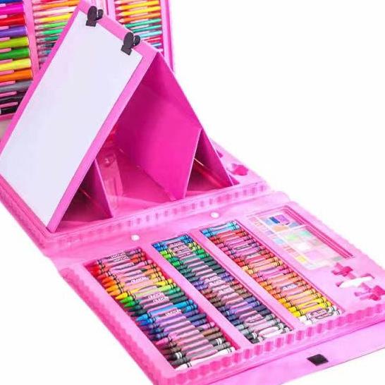 

[ BISA COD ] Crayon Anak Pengasah 208pcs Set Alat Menggambar Melukis Anak-anak Crayon Cat Air Pensil ✔