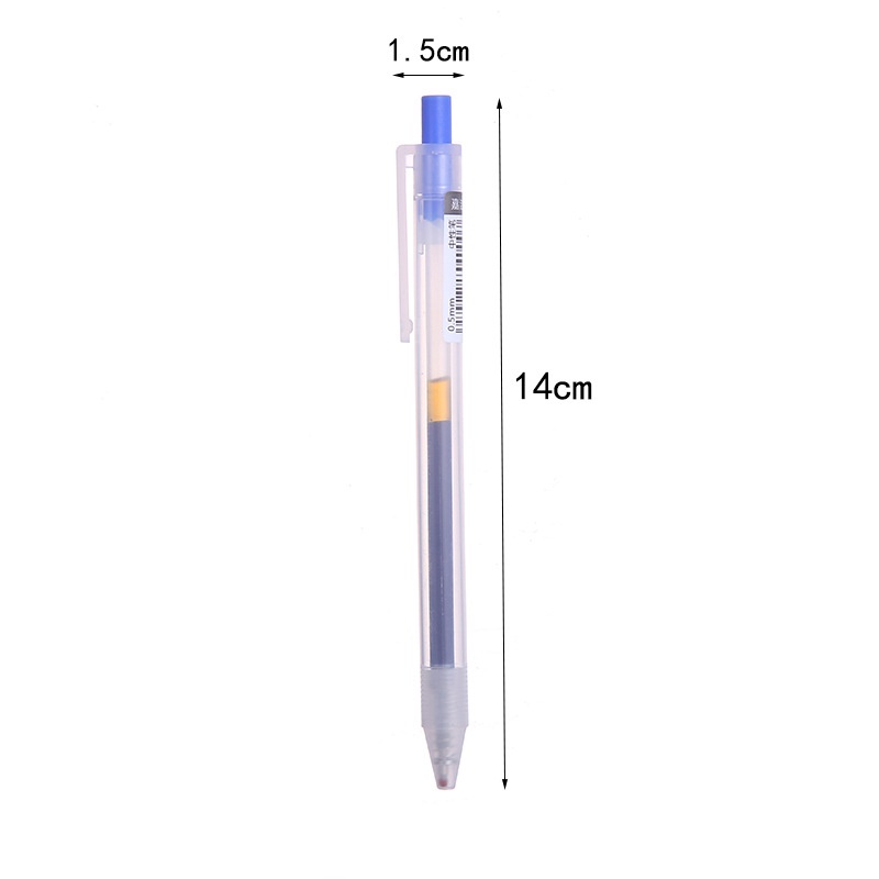 0.5mm Press Gel Pen Hitam/Merah/Biru Sederhana Ditarik Bolpoin Tanda Tangan Siswa Pena Menulis Perlengkapan Alat Tulis Kantor Sekolah