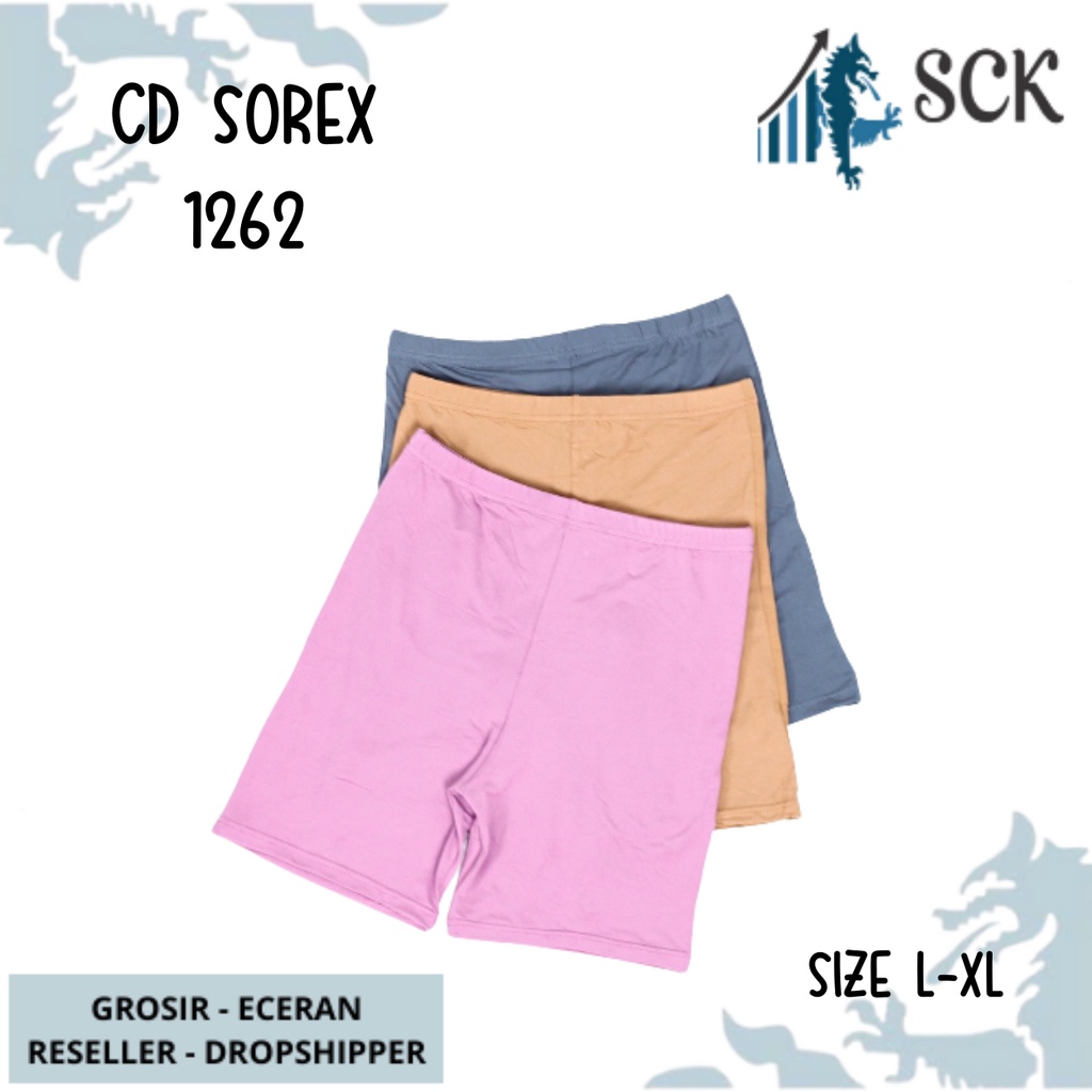 Celana Dalam SOREX 1262 model BOXER HOT PANTS ukuran L-XL Bahan Katun / Pakaian Dalam Wanita / Sorex Celana Dalam Boxer Hot Pants Wanita - CD 1262 - Super Soft - L-XL