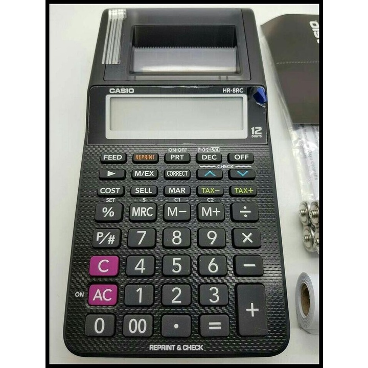 

Kalkulator Calculator Casio Hr-8Rc Hr8Rc Reprint Check Original Resmi