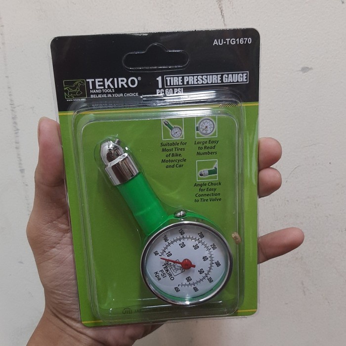 Terlaris Tekiro Pengukur Tekanan Angin Ban 60 Psi / Tyre Pressure Gauge