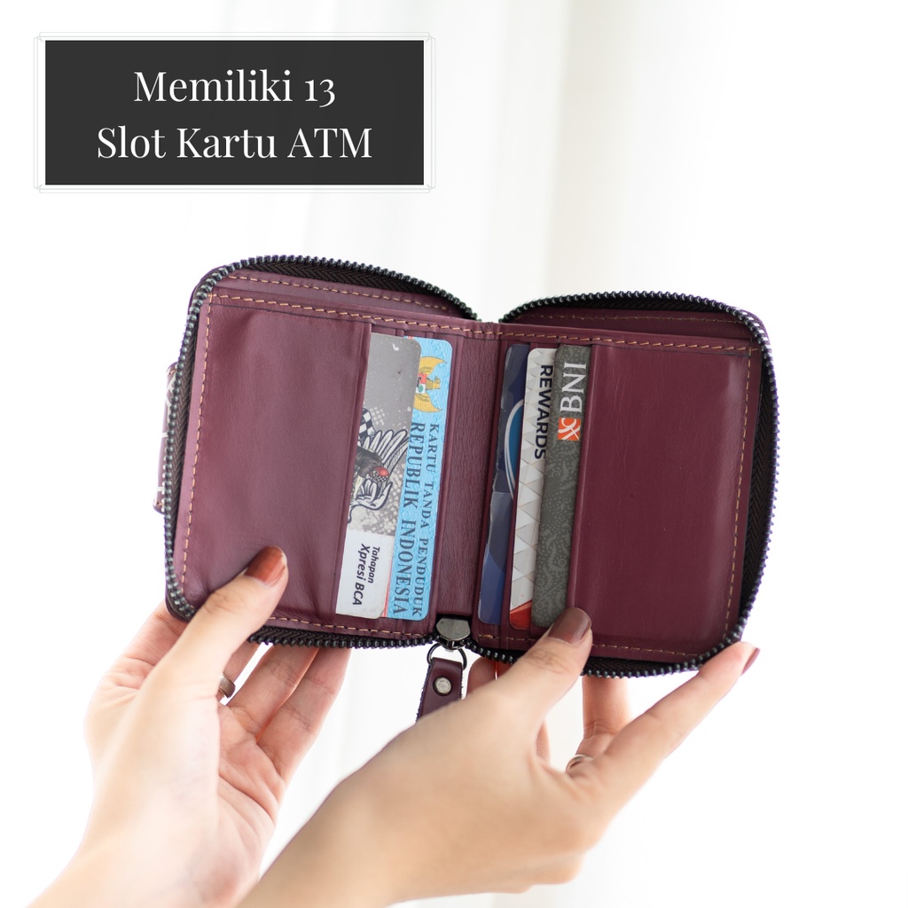 Dompet Pendek Mini Wanita Terbaru Original 100% Kulit Sapi Asli Fashion Cewek Premium - VELA WALLET