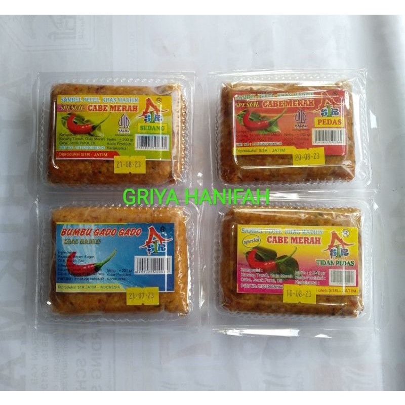 

SAMBEL PECEL KHAS MADIUN, BUMBU CAP CABE MERAH