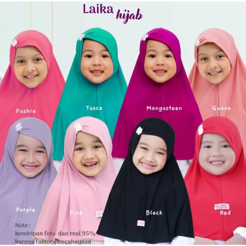 Laika Hijab by Monia Hijab Kids size XL (11th - dewasa ) | Hijab Instant