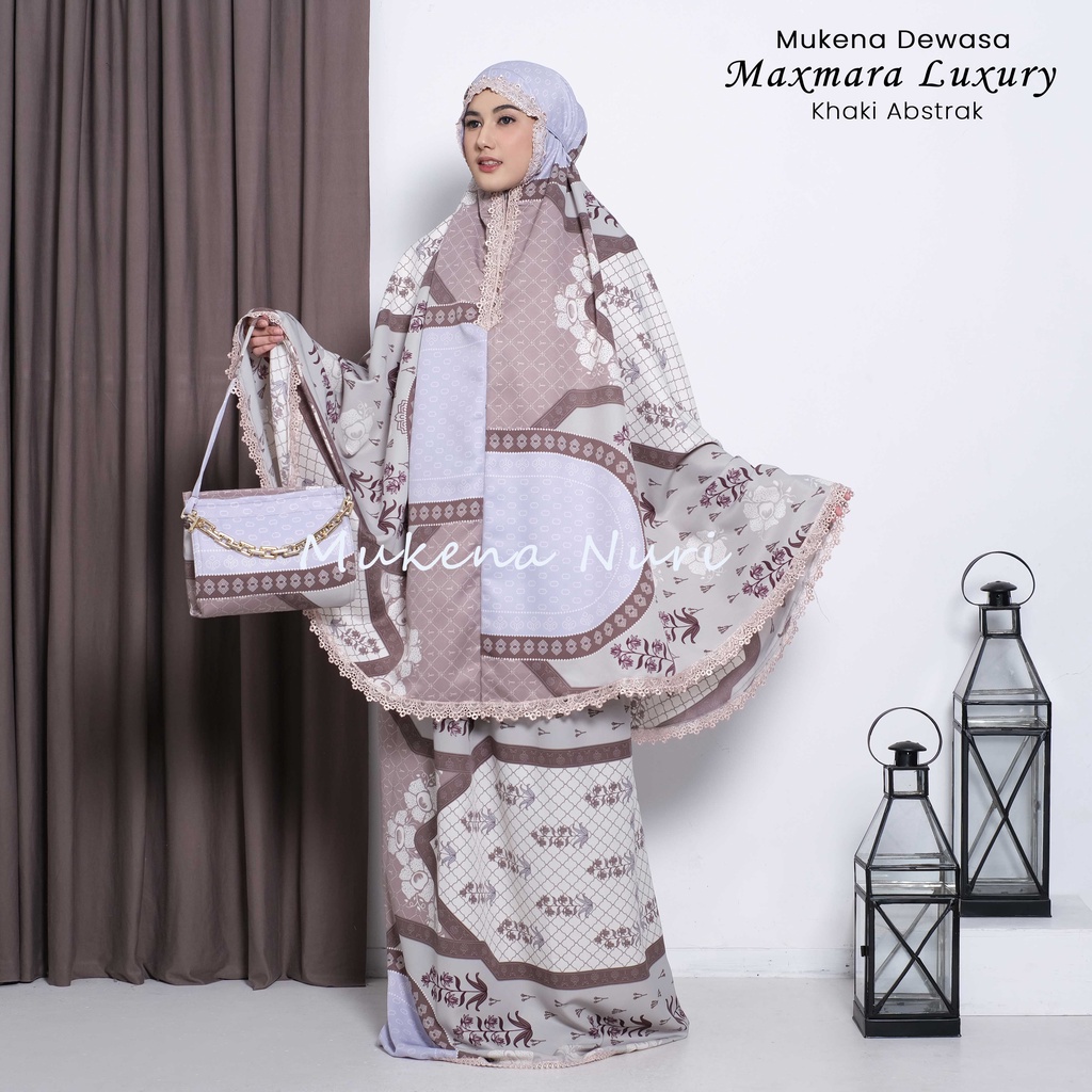 Mukena Dewasa Maxmara Luxury 2IN1 Premium Mewah Motif Printing