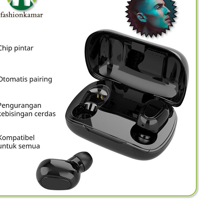֍ TWS-L21 Earphone Wireless Bluetooth untuk Android & iPhone Versi Bluetooth 5.0 ™