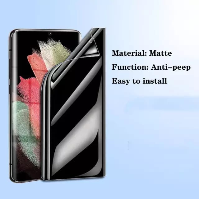 SAMSUNG S23FE /S23 / S23+ / S23 ULTRA ANTI GORES HYDROGEL SPY PRIVACY SCREEN GUARD PROTECTOR PLASTIK JELLY LENTUR S23 FE