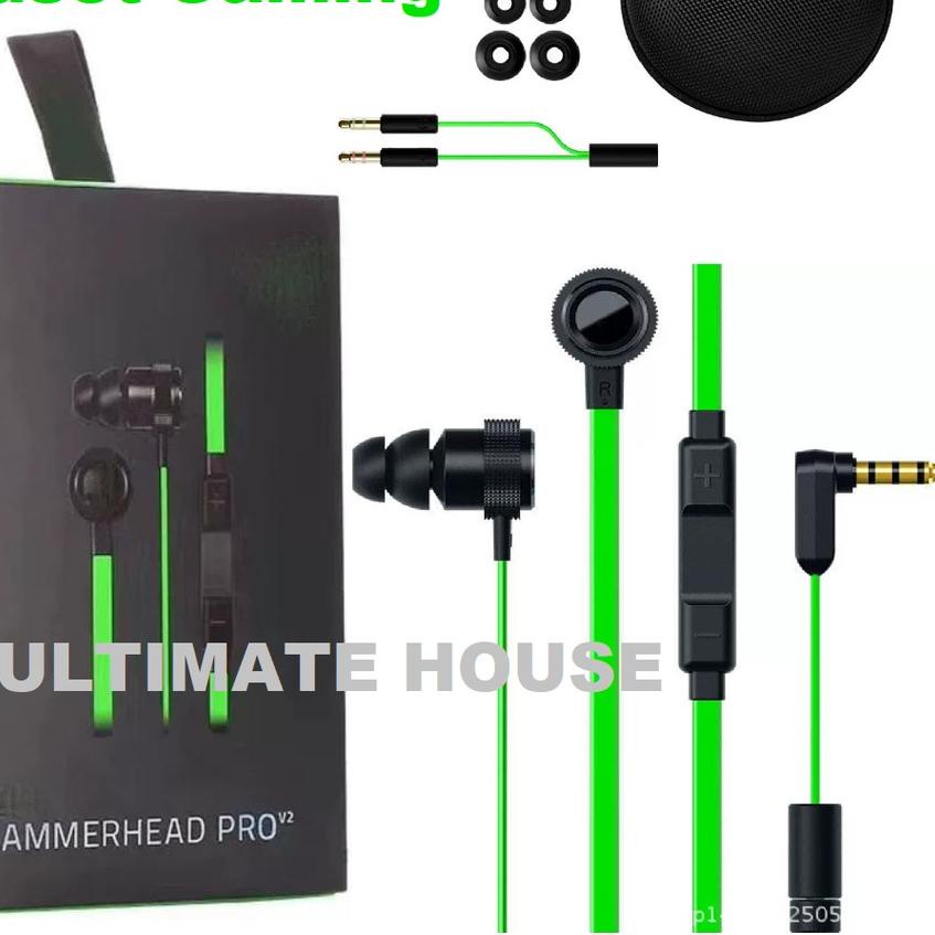 ➣ Hammerhead Pro V2 Headset Gaming Razer Earphone Gaming Razer Mobile Game Online ➱