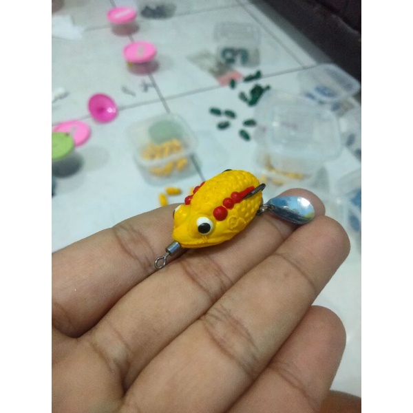 Soft frog 3 cm Budug 3D KILLER 'Pangeran Soft Frog '/Kualitas tinggi/Pakai label
