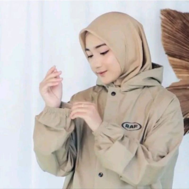 RAF JAS HUJAN RAINCOAT SETELAN JAKET CELANA PRIA WANITA BAHAN TEBAL ELASTIS ANTI BOCOR