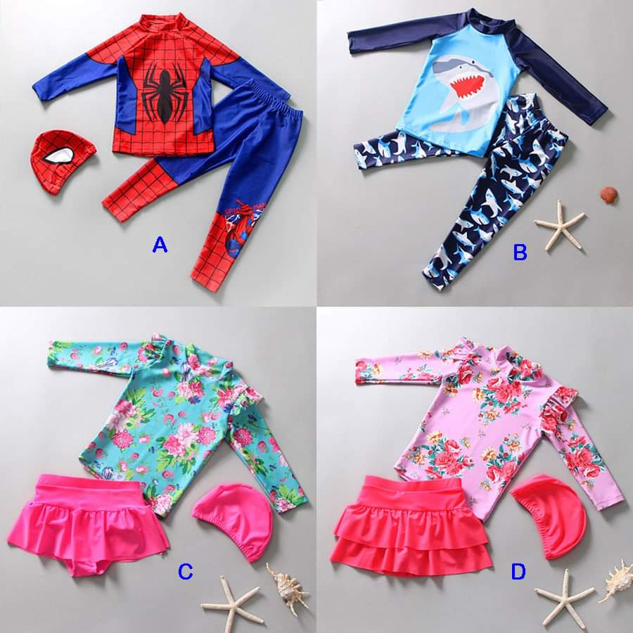 Setelan Baju Renang Anak New Motif