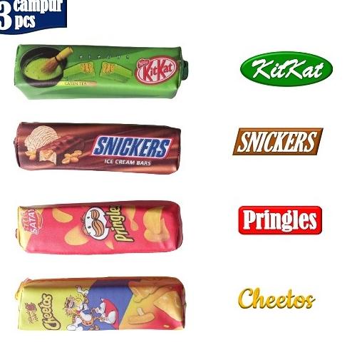 

X99 Kotak Pensil Unik Motif Snack Food and Fruit Set Isi 3 Pcs BIG DISKON ₭