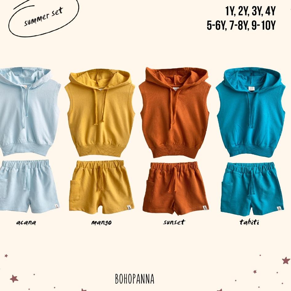 ➻ BOHOPANNA - SUMMER SET - Setelan Anak Lengan Pendek ➱
