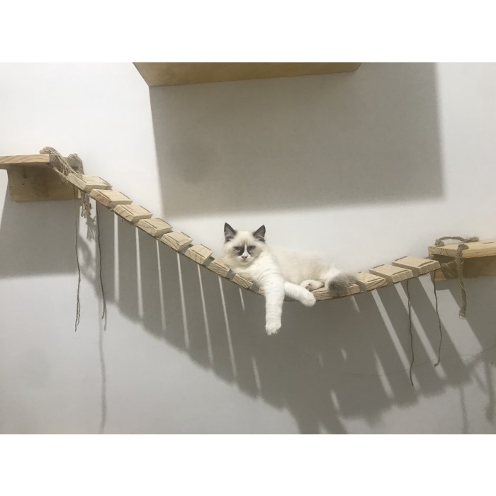 Mainan Kandang Kucing Rumah Kucing Kayu Jembatan Ambalan Kucing Kayu Custom